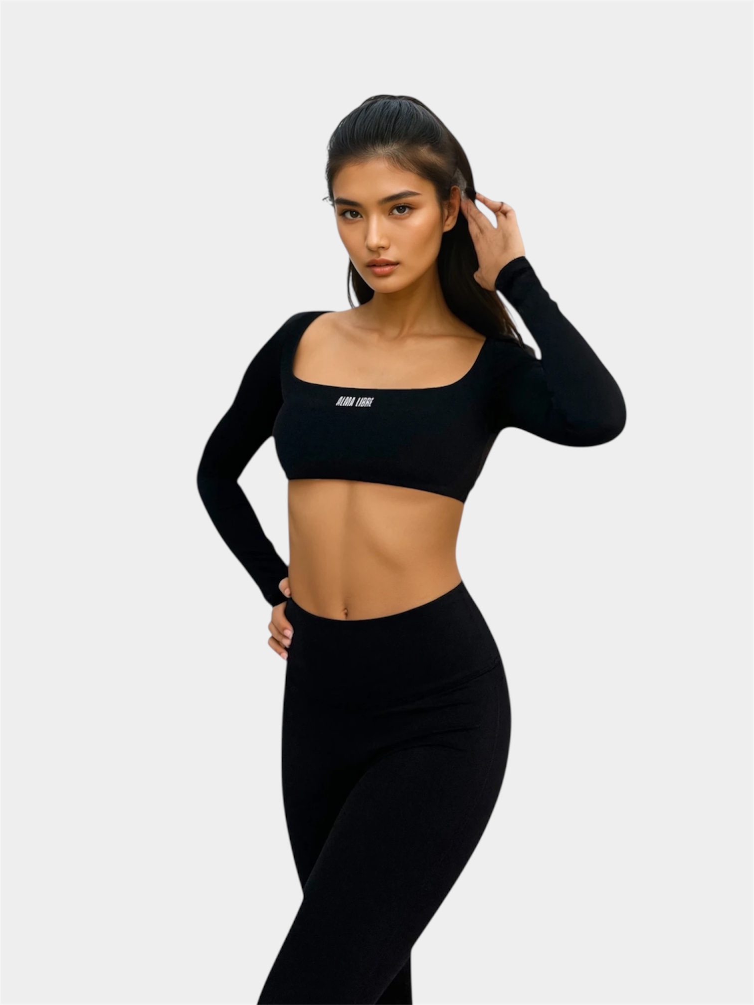 Minimalist Long Sleeve Top Black
