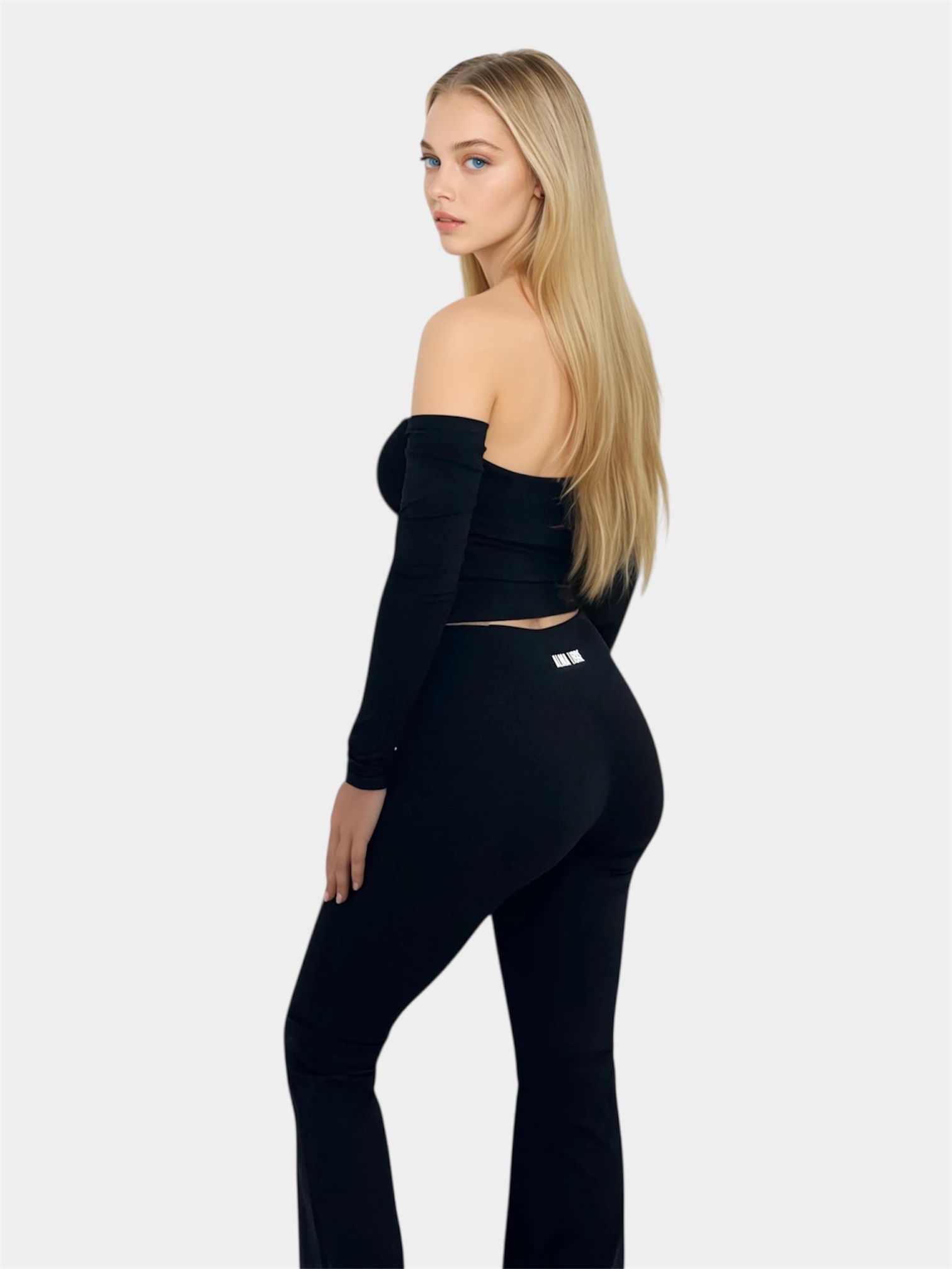 FlirtyFit V-Shape Flared Bottom Black