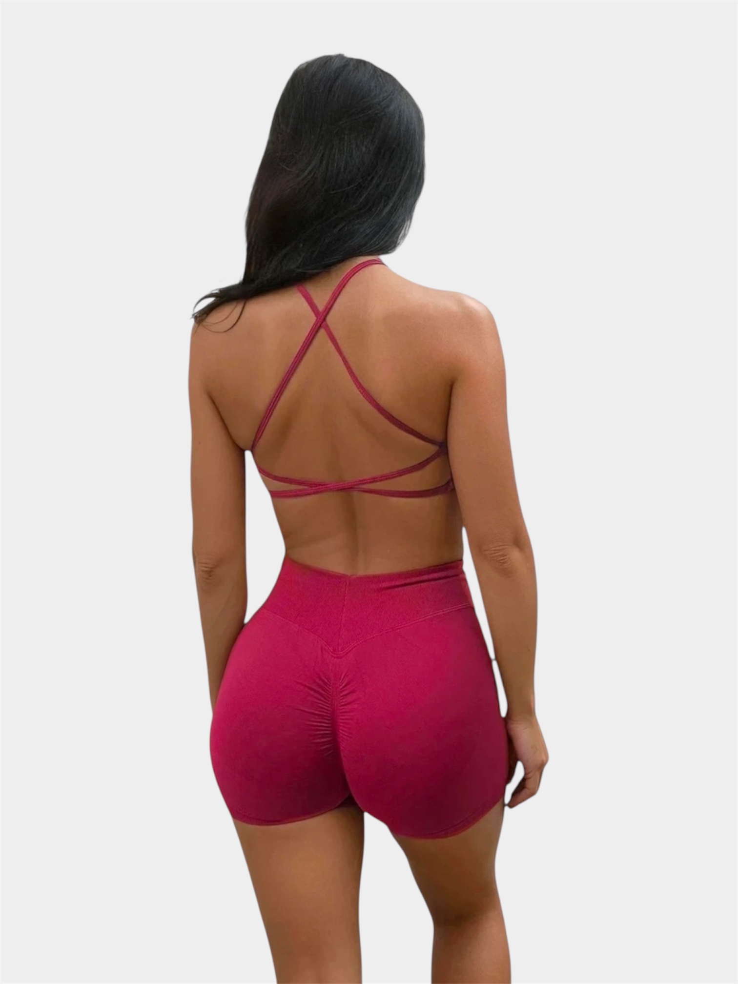 TightFit V-Booty Shorts Cherry Red