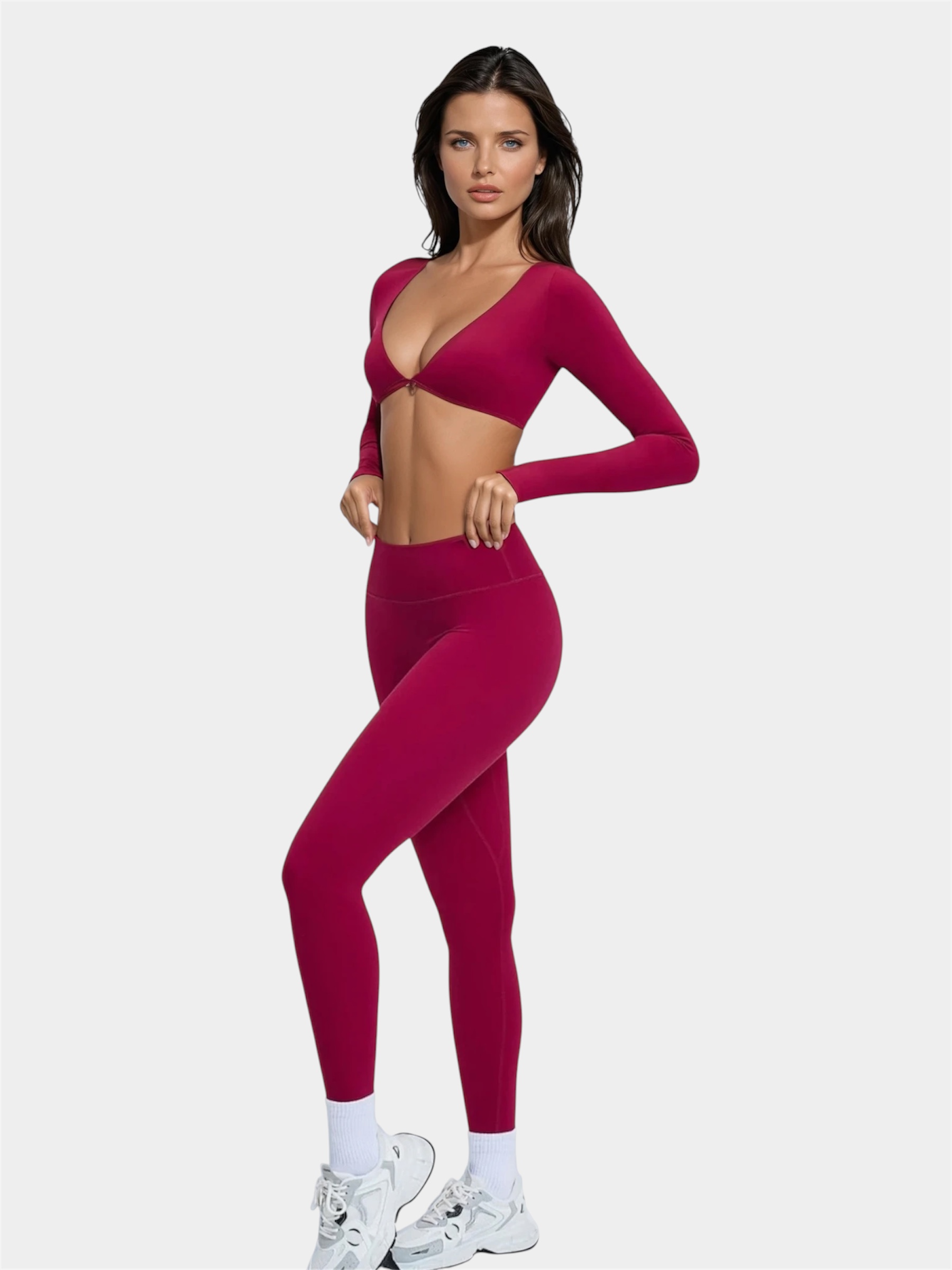 FlowLess Long Sleeve Top Cherry